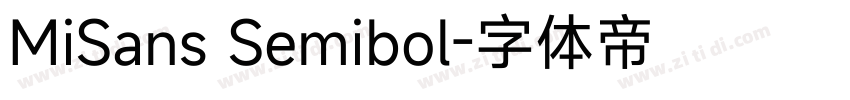 MiSans Semibol字体转换